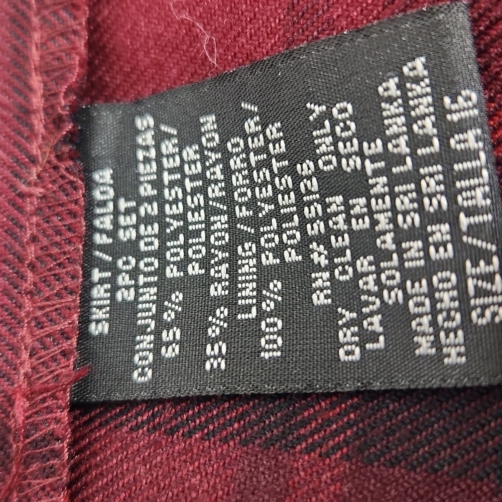 Y2K Red Plaid Side Fringe Classic Office Holiday Wrap Maxi Skirt - Picture 5 of 9